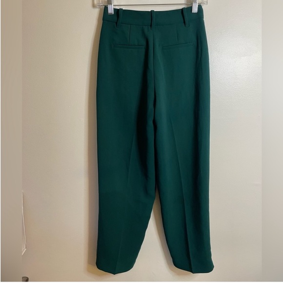 Aritzia Wilfred The Effortless Wide Leg Pant Kelly Green size 0 High Waist - Picture 5 of 6